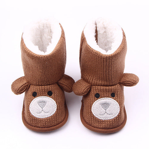 Wholesale autumn winter new bear knitting plus baby shoes, toddler
