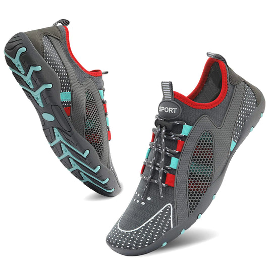 MAYZERO Womens Water Shoes Mens Swim Shoes Pool Kayak Surf Beach Shoes Quick Dry Aqua Shoes Wide Toe Hiking Water Shoes