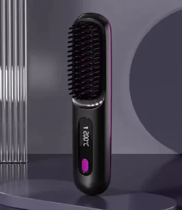 USB Charging Ceramic Heated Hair Straightening Comb