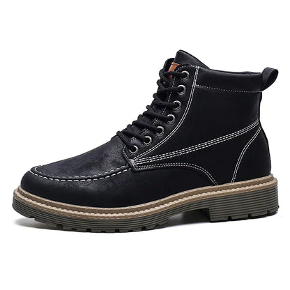 Men's Retro Fashion Casual Leather Tooling Boots